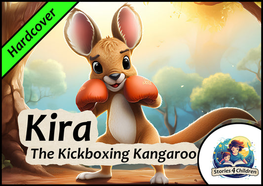 Children's books made with A.I. Bedtime Stories Kids Stories Stories4Children  Kira - The Kickboxing Kangaroo A Cute Kangaroo story Hardcover Cover