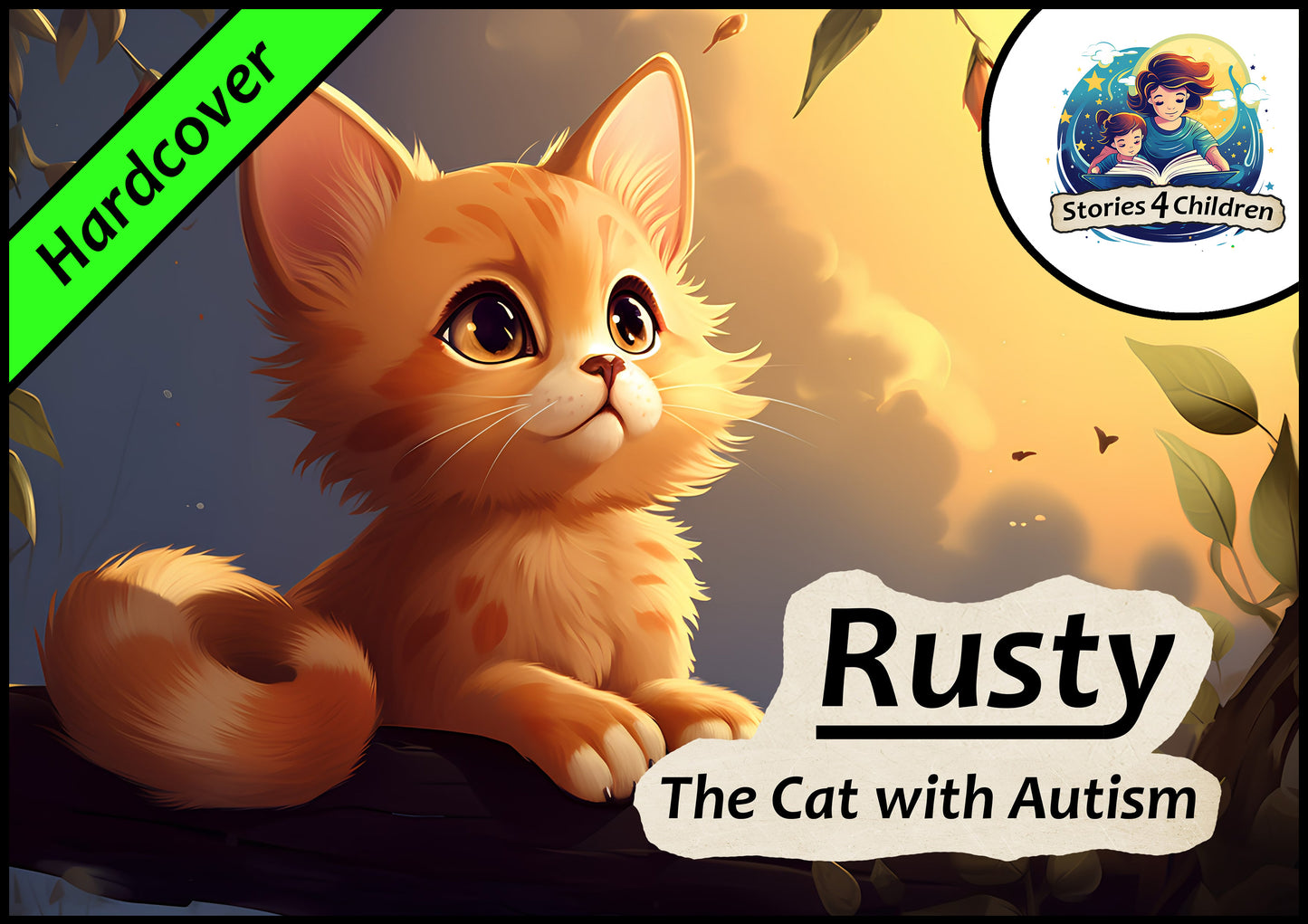 Children's books made with A.I. Bedtime Stories Kids Stories Stories4Children  Rusty - The Cat with Autism A Cute Cat Story Hardcover